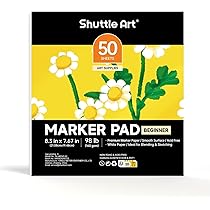 Amazon.co.jp: Shuttle Art スケッチブック マーカー用画用紙 50枚