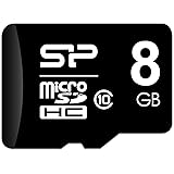 シリコンパワー microSDHCカード 8GB class10 アダプタ付 ブラック SP008GBSTH010V10SP