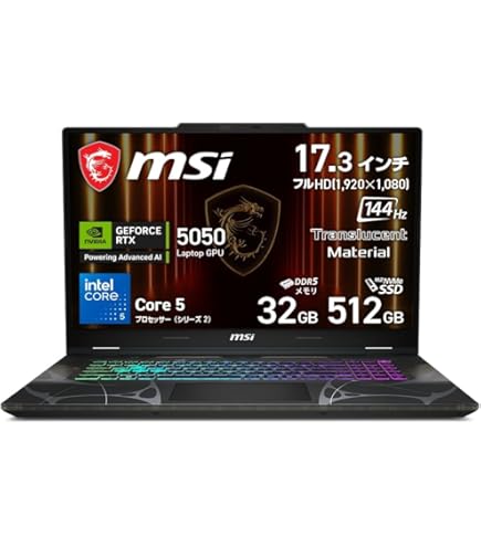 MSI Core i7 ゲーミング ノート PC MSI ゲーミングノートPC Vector 17 HX A14V - GeForce RTX 40