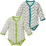 西松屋 [HOT WRAP] +cotton 2枚組長袖前開きロンパース肌着（イヌ・トナカイ） 【60cm・70cm・80cm】　60