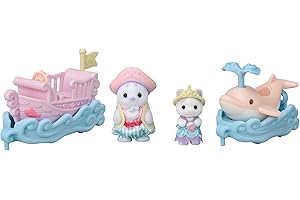 シルバニアファミリー ゆうえんち 【 ゆうえんちのりものセット-お船・イルカ- 】 ｺ-80 STマーク認証 3歳以上 おもちゃ ドールハウス Sylvanian Families エポック社 EPOCH