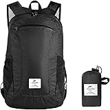 Naturehike公式ショップ 登山バッグ リュックサック バックパック 防水バッグ 軽量バッグ 撥水加工 アウトドア ハイキング 通学 旅行 男女兼用 かばん収納袋付き(ブラック18L)