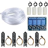 WayinTop 自動水やり装置 DIYキット 静電容量式土壌水分センサー 4個 + 小型ポンプ DC3V 5V 4個 + 5M ホース + リレーモジュール 4チャンネル ガーデニング 家庭園芸 盆栽 庭園 花植 木鉢 植木鉢
