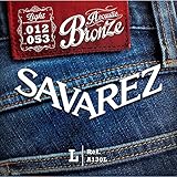 サバレス アコギ弦 ブロンズ弦 SAVAREZ Acoustic Guitar Strings (A130L ライト 12-53, 1セット)