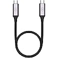 EZO® Type C to Type C USB 短い【20cm】【最大5A/100W 高速充電】【3.1 Gen 2 PD対応】データ転送・充電ケーブル・映像出力 【10Gbps 高速データ転送】【MACBOOK, NINTENDO SWITCH