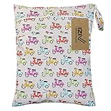 iZivベビー防水再利用可能 ウェットとドライ おむつバッグポーチダブルジッパー印刷おむつ袋()