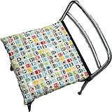 【前から取り出しタイプ】座布団ケース 座布団カバー　ホワイト電車柄　入園 入学 幼稚園 保育園 プレスクール　小学校 ロリポップ