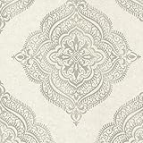 Decorline 2665-21405 Capella Medallion Wallpaper, Fog by Decorline