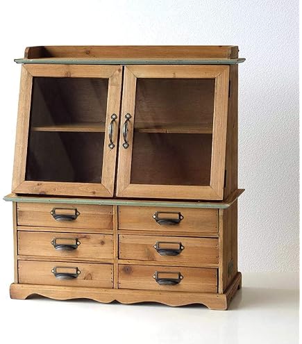 Amazon.co.jp: キャビネット 引き戸 ガラス扉 木製 スリム 薄型