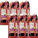 酸化防止剤無添加のおいしいワイン。赤 [ 赤ワイン 日本 1800ml×6本 ]