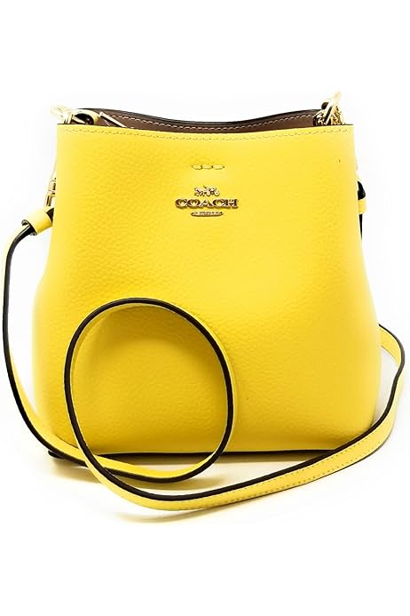 yellow crossbody coach purse