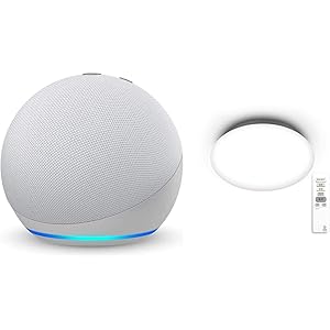 【新型】Echo Dot (エコードット) 第4世代 - 時計付きスマートスピーカー with Alexa、グレーシャー…