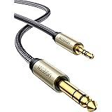UGREEN オーディオ変換ケーブル 3.5mmミニプラグ to 6.35mm標準プラグ オス-オス ステレオケーブル 1m