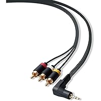 エレコム AVケーブル ステレオミニプラグ(L型 4極) - RCAピンプラグ 1.0ｍ ブラック DH-MLWRY10BK