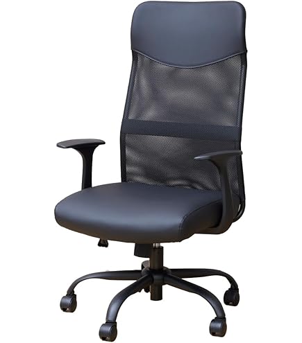 Amazon.co.jp: [山善] オフィスチェア ハイバック レザー 汚れが