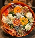 花束 生花 ギフト LLサイズ （ イエロー オレンジ 系 ） 大臣賞受賞 デザイナー お任せ花束