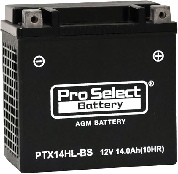 Pro Select Battery (プロセレクトバッテリー) PTX14HL-BS 【YTX14L-BS 65958-04A 65958-04B 65958-04C 66000208 65984-00互換】 ハーレー車専用 液入充電済MFバッテリー 安心信頼 長持ち バイクバッテリー すぐ使えるメンテナンスフリー - 1