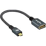 Micro HDMI to HDMI変換アダプタ Twozoh Micro HDMI変換ケーブル Type D(オス)-Type A(メス) 延長ケーブル- 3D/4K 1080P Gopro Hero 7 6 5 4, Lenovo Yogaなど,