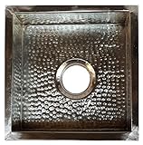 エジプトギフトショップ正方形キッチンシルバー仕上げハンマー銅シンク