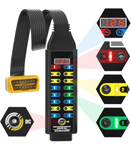 LINXINO OBD2 Breakout Box - 16-Pin Diagnostic Detector With 4mm Banana Jacks & Alligator Clips For Car Protocol Testing - View #7
