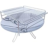 【日本製18-8ステンレス製】Coleman（コールマン）ファイアーディスク 焚き火台 3段パイプフレーム ステンレス 焚火 焚き火 3段火加減調整 キャンプ アウトドア 五徳 焚き火台 網 焼き網 キャンプ ファイヤーディスク アウトドア(45cm