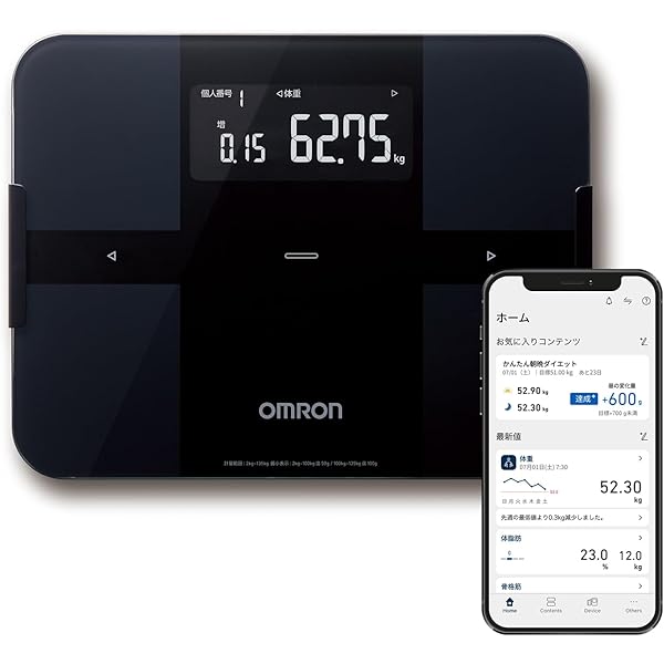 Amazon.co.jp: 体重体組成計 カラダスキャン HBF-228T-SW