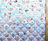 ＜Ｑキャラクター・キルティング生地＞アナと雪の女王（オラフ柄）（ブルー）＃６