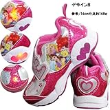 Disney ディズニー プリンセス キッズ 子供 光る 運動靴 スニーカー 女の子 - デザインB14cm