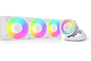 ARCTIC Liquid Freezer III Pro 360 A-RGB (White) - AIO CPU Cooler, 3 x 120 mm Water Cooling, 38 mm Radiator, PWM Pump, VRM Fan