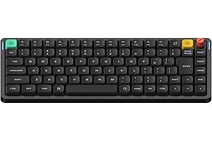 NuPhy Air75 V3 JIS 日本語配列 ホットスワップ対応 ワイヤレスメカニカルキーボード(88キー・75%配列・ノブ付き・RGBバックライト・ガスケットマウント・Bluetooth/2.4GHz/USB-C対応) (ネビュラブラック, B