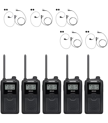 KENWOOD UBZ-LP20 トランシーバー インカム 4台セット Amazon | 4台セット (本体4台とイヤホンマイク4個)ケンウッド インカム