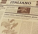 【フジパック】 イタリア 新聞紙柄 包装紙 ラッピング 100枚 おしゃれでかわいいデザイン ...