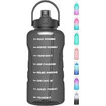 HydroPal 1 Gallon Water Bottle With Straw & Times Marker - BPA Free, Motivational