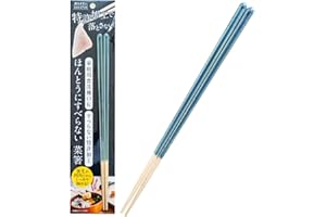 藤栄(FUJIEI) ほんとうにすべらない菜箸 27cm フォグクリア ブルー | 食洗機可 こんにゃくも簡単につかめる 箸職人が作る塗り箸 木製 スタッドレス加工 特許取得 取り分け 盛り付け 日本製 HSL-002