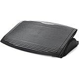 サンワダイレクト フットレスト デスク下 無段階角度調節 幅45×奥行35cm 足置き台 100-FR001