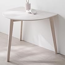 Amazon｜RASIK ダイニングテーブル 変形 単品 ホワイト 食卓