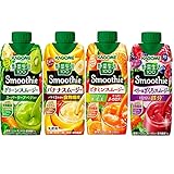 カゴメ 野菜生活100 スムージー 4種 アソート セット グリーン バナナ ビタミン ベリー＆ざくろ 330ml smoothie 砂糖不使用【商標登録番号 第6585805】 (各12本)