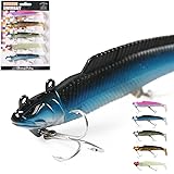 Amazon Co Jp Vmsixvmルアー バス釣り ソフトバイオニックルアー ヒラメ ワーム 5色12色セット 10cm 6g ソフト ジグヘッド ワーム 釣り餌 ソフト スイムベイト イヌリグ ワーム 青物 マス 渓流 ルアー 海釣り 淡水対応 スポーツ アウトドア