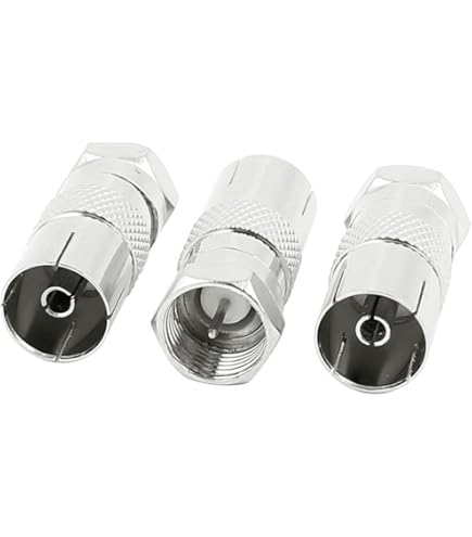 Amazon.co.jp: uxcell 2個 同軸ケーブル延長アダプタコネクタ Fタイプ