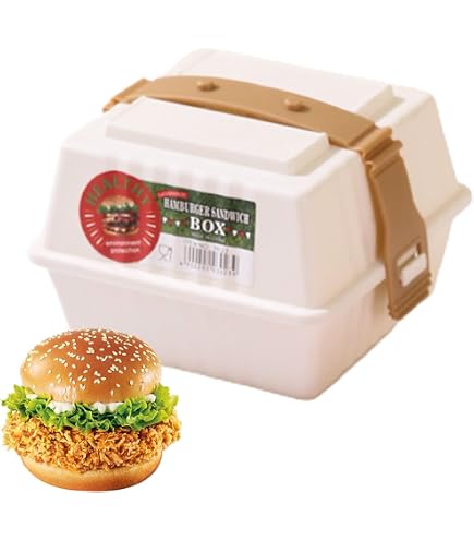 Amazon | ハンバーガー容器 蓋付き ハンバーガー収納ボックス