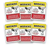 Surveillance Security Camera Warning Decal - 6 Pack. USA Made [並行輸入品]