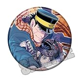 ゴールデンカムイ 非公式 缶バッジ ファンメイド 同人グッズ ブリキ製 アニメグッツ (杉元＆アシㇼパ)