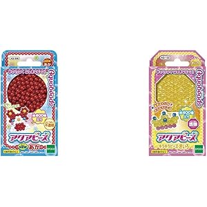 アクアビーズ NEW あか & アクアビーズ キラキラビーズ きいろ【セット買い】