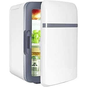 小型冷蔵庫 冷温庫 10L ミニ冷蔵庫 家庭 車中泊 静音 軽量 低騒音 車載両用 保温 保冷 コンパクト ポータブル1ドア 1人暮らし AC DC 電源輸入 2システム 日本語説明書 1年間保証付き YITEMEI