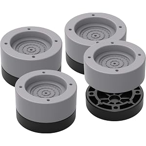 防振パッド DEWEL 洗濯機防振パッド 家電家具用増高足 高さ調節 重ねて使用可能 4枚入り