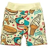 《初夏盛夏対応》 GARACH(ギャラッチ)40/2天竺ソフトクリームパンダ総柄ハーフパンツ 100cm/Ye NO.AH-1822104