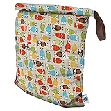 Planet Wise Roll Down Wet Diaper Bag, Owl, Large by Planet Wise