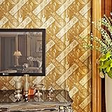 (ハンメロ)HANMEROのりなし壁紙 幾何学 金箔 ゴールド ラグジュアリー 1ロール（53cm×10m）