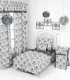 Bacati - Classic Damask Black/white 4 Pc Toddler Bedding Set by Bacati [並行輸入品]
