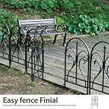 ブラック／Easy fence Finial 【フェンス】 ガーデン 【おしゃれ】 ヨーロピアン 高級感 庭 仕切り